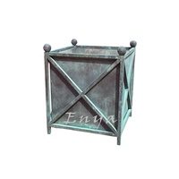 Versaille Estate boîte de jardinière rectangulaire en métal Zinc de luxe rétro Vintage fleur Pot de plante jardin femmes fer printemps
