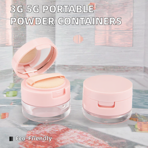 Contenitore Portatile per <span class=keywords><strong>Cipria</strong></span> in Polvere con Coperchio Flip 3g 5g, Riciclabile, Colore <span class=keywords><strong>Rosa</strong></span>, Scatola in Plastica ABS con Piumino per <span class=keywords><strong>Cipria</strong></span> - Product Image 3
