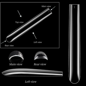 10XL Uñas Postizas Extra Largas, Rectas y Cuadradas, Suaves, 60 Piezas en Bolsa, 12 Tamaños, Cobertura Completa, Transparentes, de ABS, para Extensión de Uñas, Salón de Belleza - Product Image 2