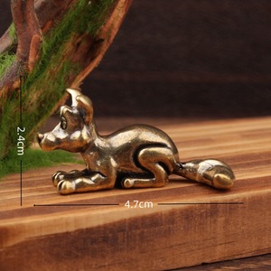 Figurine de chien en laiton, animal du zodiaque, objet décoratif artisanal, style vintage, décoration d'intérieur - Product Image 3