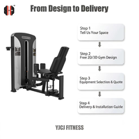 Machine à cuisses sélectives avec dossier réglable, double repose-jambes et tour de poids latérale pour équipement de salle de sport commercial