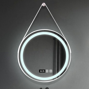 Modern Art Deco Round <strong>Wall</strong> <strong>Mirror</strong> Handmade Double Key Tricolor Light Defogging <strong>Feature</strong> for Living Room and Bathroom - Product Image 3