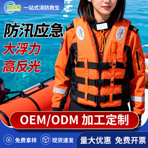 Gilet de sauvetage Sente pour adulte et enfant, portable, en tissu Oxford, à trois boutons, pour la navigation de plaisance, la pêche, le rafting, Smlxlxxlxxxl - Product Image 5