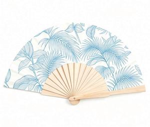พัดมือสีดำพิมพ์โลโก้ตามสั่งขายส่งสำหรับผู้หญิง - Product Image 1