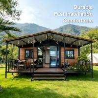 Villa préfabriquée moderne CE Premium 20ft 30ft 40ft, maisonnette mobile 1-5 chambres, lodge extérieur pliable, bungalow avec salle de bain