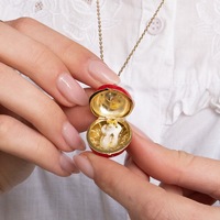 D1026 Collier médaillon ouvrable en laiton avec compartiment pour figurine de souris, breloques en forme de châtaigne, fraise, raisin, pomme