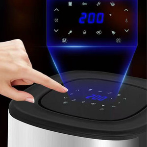 Freidora de Aire de Gran Capacidad de 6L, Freidora de Acero Inoxidable, Freidora de Aire Inteligente Multifuncional con Pantalla Táctil, Freidora de Aire de Doble Cesta - Product Image 2