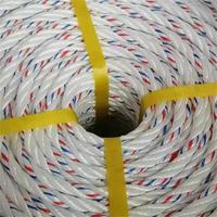 Corde en plastique marine en PP torsadée de grande taille pour la pêche, corde en polypropylène résistante de 6 mm, 8 mm, 25 mm