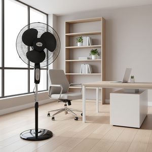 Ventilador de suelo de 16 pulgadas, piezas de ventilador de pie, ventilador de pie eléctrico de hoja colorida <span class=keywords><strong>Hatari</strong></span> para casa - Product Image 1