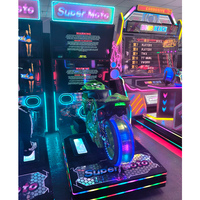 Machine de jeu de course à pièces de monnaie de grande taille pour aire de jeux, double simulation dynamique, 2 joueurs, jeu en bois/PVC/acrylique, garantie 1 an