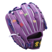 Gants de baseball brodés gratuits, couleur violette, en cuir de kip de haute qualité, gants de baseball et de softball personnalisés, Guante De Beisbol, mitaines de baseball