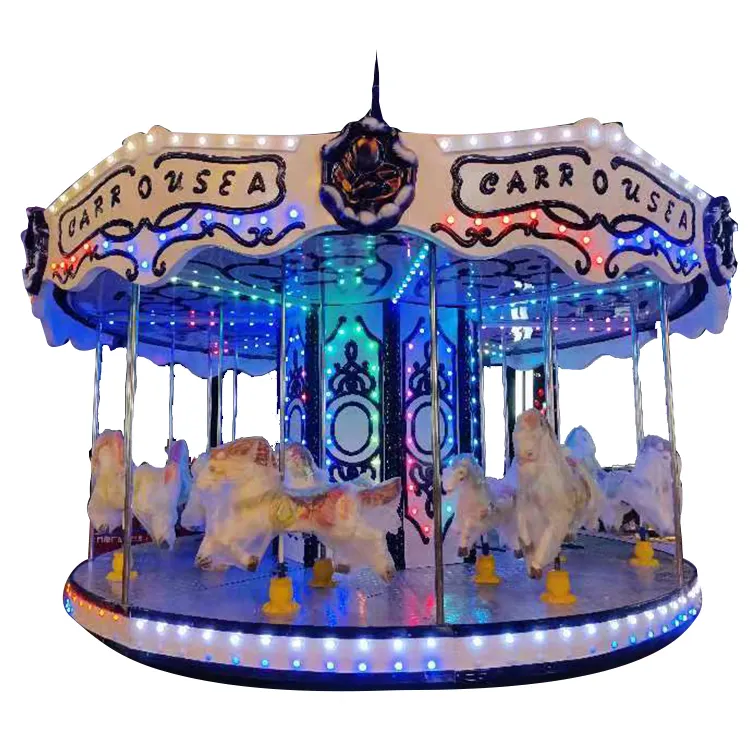 Diskon besar-besaran peralatan Karusel karnaval luar ruangan untuk atraksi taman hiburan anak-anak