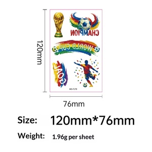 Nouveaux autocollants de <span class=keywords><strong>tatouage</strong></span> de football pour les fans, autocollants pour le maquillage du visage pour les événements et les fêtes des clubs, maternité - Product Image 2