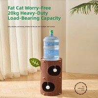 Ensemble de meubles pour chat prêt pour l'hiver, structure en bois et sisal, zone de repose isolée et chaude, plateformes d'escalade, griffoirs durables, niche en forme de tronc d'arbre