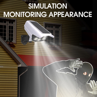 Lampe de surveillance solaire à détection de mouvement PIR, lumière de sécurité solaire avec télécommande, étanche IP65 pour villa, cour, extérieur