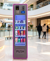 Distributeur automatique commercial compact à écran tactile, paiement par carte bancaire, pour boissons, snacks et cosmétiques