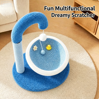 Direct usine : Griffoir pour chat en panneau de densité durable, lit de détente ergonomique, maison de jeu interactive à motif de dessin animé pour l'intérieur