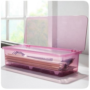 Pratico Contenitore per Posate con Drenaggio e Protezione dalla Polvere, Scatola per Bacchette in Plastica per <span class=keywords><strong>Cucina</strong></span> - Product Image 6