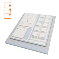 Expositor de Joyería de Cuero de Lujo Personalizado, Soporte para Pendientes, Exhibidor para Tienda de Joyería