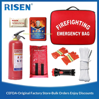 Kit de Protection Incendie d'Urgence (Kit d'Urgence Incendie) pour Locations Résidentielles et Hôtels - Exercices d'Évacuation en Cas d'Incendie et Équipement de Protection Incendie