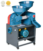 Chaîne complète de traitement du riz automatique pour usine : Nettoyeur préalable + Décortiqueuse + Polisseuse pour petites usines