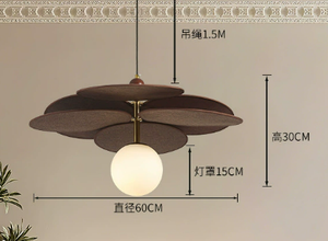 <span class=keywords><strong>Lampadario</strong></span> a luce pendente in <span class=keywords><strong>vetro</strong></span> noce <span class=keywords><strong>Vintage</strong></span> per soggiorno camera da letto di illuminazione e decorare - Product Image 6
