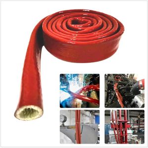 Isolation thermique, résistant aux hautes températures, <span class=keywords><strong>tuyau</strong></span> de <span class=keywords><strong>protection</strong></span> en fibre de verre enduit de silicone ignifuge - Product Image 4