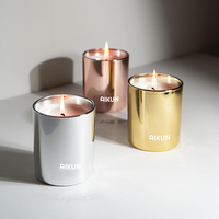 AIKUN Wohndekor Badebomben Duftkerzen Geschenkset Luxuriöse Reine Sojawachs Gold und Silber Ätherisches Öl Vanille Duftkerze
