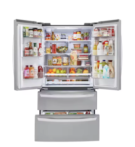 Thermoelectric 4-Door 36in Smart Auto-Defrost AIR COOLING <b>Refrigerator</b> 27.8cu.ft Capacity Stainless Steel Construction - Product Image 2