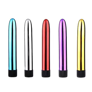 Sıcak satıcı 7 inç çok hızlı bullet-gümüş vibratör kadınlar için erotik g-spot yapay penis vibratör lezbiyen yetişkin seks oyuncakları