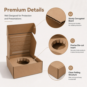 Custom Insert Kraft Corrugated Mailer <b>Box</b>, Candle Jar Essential Oil <b>Bottle</b> Gift Packaging <b>Box</b> - Product Image 2