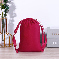 Bolsas de joyería de terciopelo negro Premium con cierre de cordón Bolsas organizadoras al por mayor a granel Anillos de compromiso Embalaje de regalo de lujo