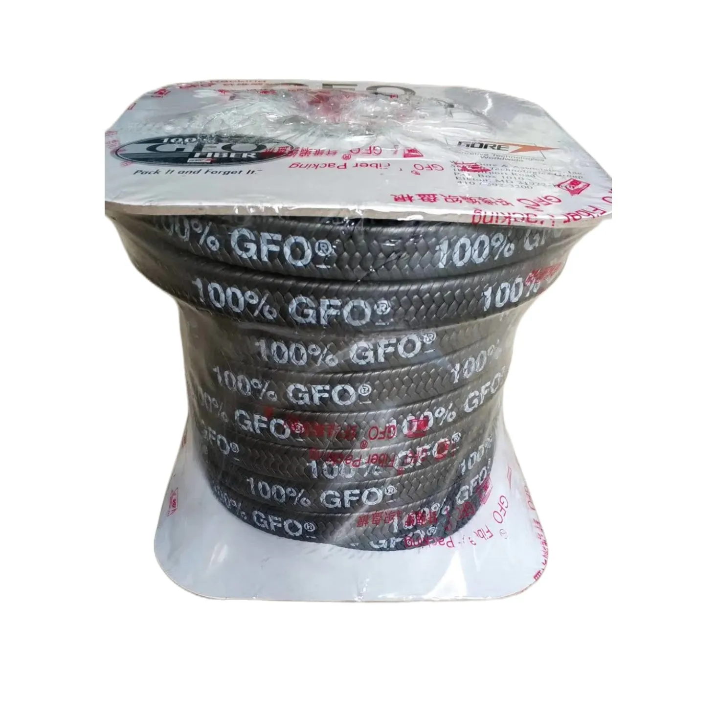 Черный GFO сальник графитовый ptfe сальник упаковка подлинный материал для герметизации