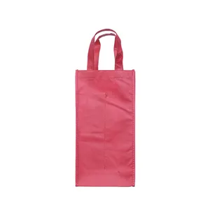 S&J Wine Bottle Gift Bags Paper Bag Non-woven Material Red Color Holidays Dinner Birthday Wedding Parties Wine Storage Bag