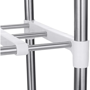 Cadre télescopique bleu bon marché et multifonction, étagère de rangement de cuisine, niveau 2, en acier inoxydable, four à micro-ondes, cuisine et table - Product Image 4