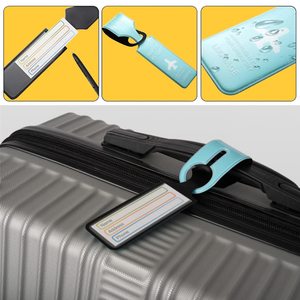 Étiquette de bagage en PVC imprimée personnalisée en Offre Spéciale étiquettes nominatives de luxe <span class=keywords><strong>pour</strong></span> sacs accessoires de voyage étiquette d'identification de bagage à motif de lettre - Product Image 5