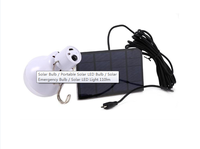 Lampes solaires à LED rechargeables avec télécommande, panneau solaire rechargeable et 12 puces LED pour l'extérieur