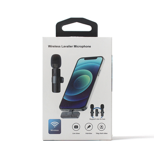 ไมโครโฟนแบบพกพาไร้สาย K9,ไมโครโฟนไร้สายสำหรับ iPhone Android Plug-Play การบันทึกสตรีมสด YouTube <span class=keywords><strong>Facebook</strong></span> - Product Image 6