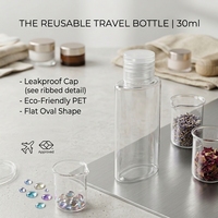 Flacon de toner en plastique PET rechargeable de luxe de 30 ml avec pulvérisateur à pompe pour soin de la peau, sérum, crème pour le visage, lotion, shampoing et brume cosmétique