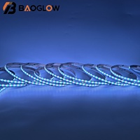 Projecteurs d'ingénierie : Bande LED COB numérique RGB 24V 8mm PCB 10W/M 360LED/M avec cœur en cuivre, éclairage dimmable pour salle de bain