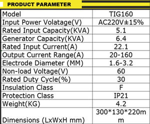เครื่องเชื่อม <span class=keywords><strong>TIG</strong></span> MMA อินเวอร์เตอร์แบบพกพาเครื่องเชื่อม DC <span class=keywords><strong>TIG</strong></span> พร้อมการ<span class=keywords><strong>ปรับ</strong></span><span class=keywords><strong>กระแส</strong></span> - Product Image 2