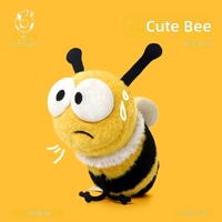 Coussin en peluche Abeille Mignonne, Jouet en peluche Insecte Doux, Remplissage Coton PP, Poupée à câliner pour le sommeil, Cadeau d'anniversaire pour Filles et Enfants
