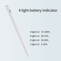 4 Power Light Universal Stylus Touch Pen untuk Pengisian Daya 0,5 Jam, Penggunaan 8 Jam, Pengisian Daya Tipe-C, Tombol Tekan dengan Tutup Miring