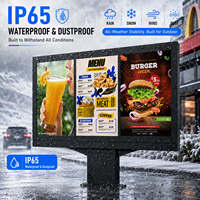 Layar Iklan Restoran Luar Ruangan Tahan Air 4k IP65, Sistem Drive Thru Digital Signage, Papan Menu Jendela, Dooh
