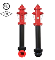 Hydrant d'incendie portable en fonte ductile Duckfoot Bend, peint en rouge, protection incendie intérieure