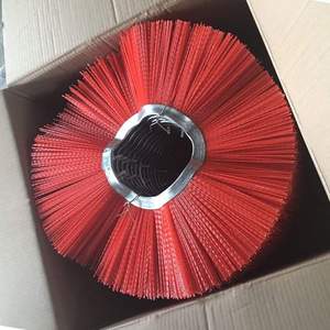 <span class=keywords><strong>Brosse</strong></span> à disque de déneigement à poils en poly rouge de 520mm de diamètre pour l'industrie et le bricolage Support OEM personnalisé pour le nettoyage des routes - Product Image 2