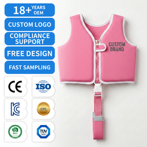 Gilet de natation en néoprène pour enfants, veste flottante avec bretelles réglables, mousse EPE, aide à la flottabilité pour l'entraînement, pour tout-petits et enfants, plage et <span class=keywords><strong>piscine</strong></span> - Product Image 1