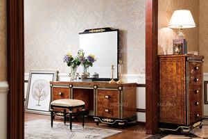 Royal luxury elegante cama fram oro hoja madera tallada muebles dormitorio - Product Image 3