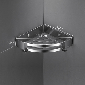 Étagère <span class=keywords><strong>de</strong></span> douche <span class=keywords><strong>de</strong></span> salle <span class=keywords><strong>de</strong></span> bain moderne polie et Caddy en acier inoxydable 304 chromé - Product Image 2