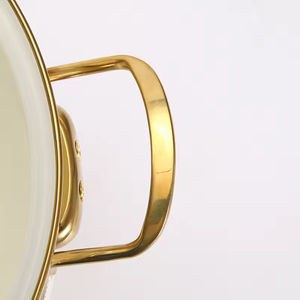 Ensemble de casseroles en émail à motif floral moderne, 18, 22, <span class=keywords><strong>26</strong></span> <span class=keywords><strong>cm</strong></span>, avec couvercle et doubles poignées, <span class=keywords><strong>faitout</strong></span> à mijoter, batterie de cuisine en émail floral - Product Image 5